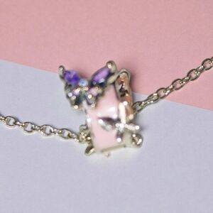 Silver Butterfly Charm Necklace Butteflycore Magical Girl Enchanted Necklace